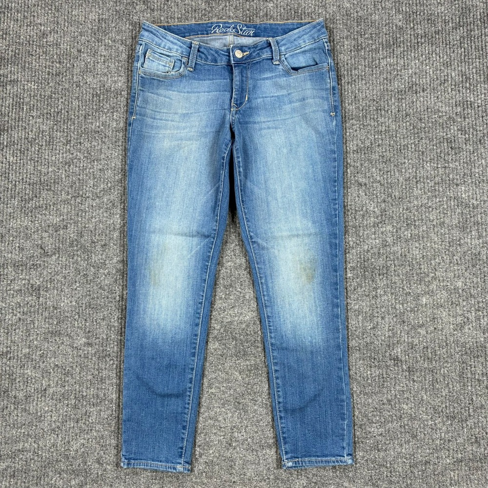 Old Navy Rockstar Womens Skinny Jeans Size 8 Regular Blue Denim Low Rise